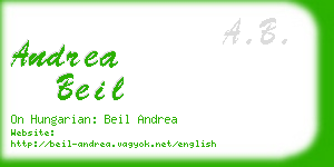 andrea beil business card